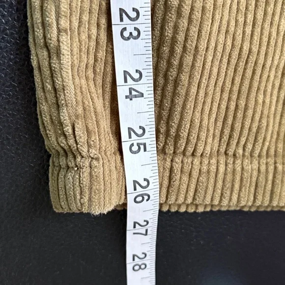 ALEX MILL Neil Cotton Corduroy Straight Leg Pants Olive Green Adjustable Waist 4 - Picture 13 of 15